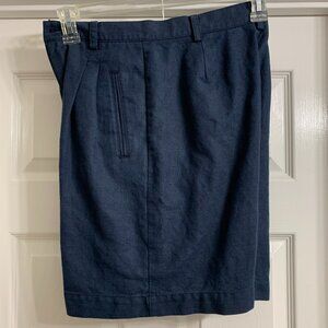 Liz Claiborne Women's Navy Blue Linen Shorts, Size 8